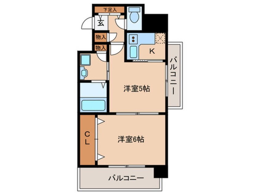 間取図 エステ－トモア薬院通り