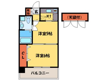 間取図 エステ－トモア警固本通り