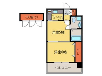 間取図 エステ－トモア警固本通り