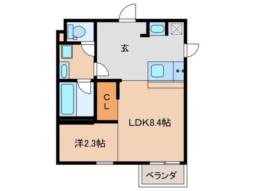 間取図 デュオフラッツ西新WEST