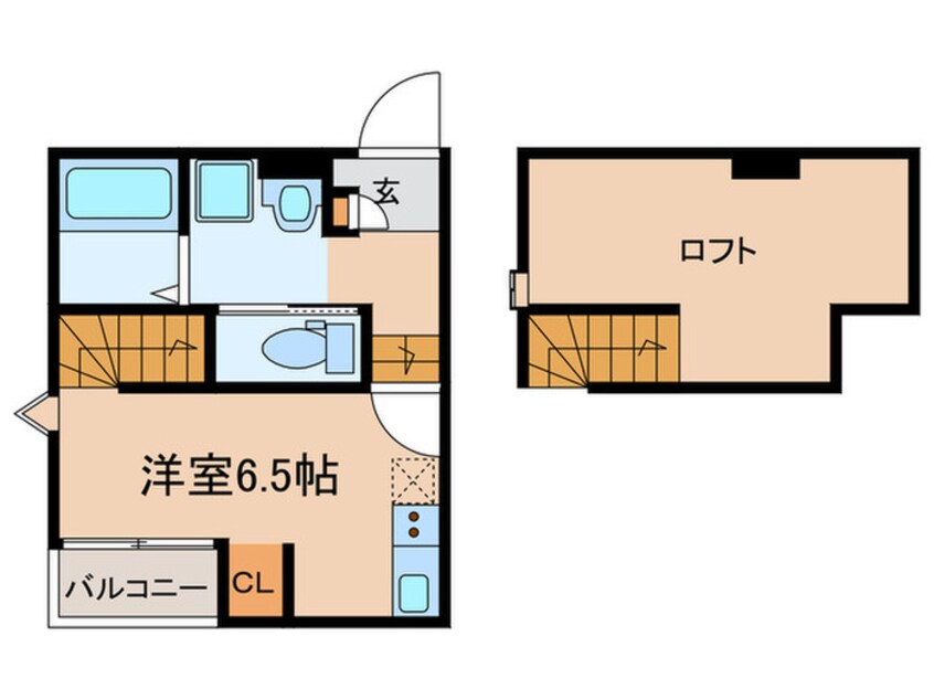 間取図 フォルトゥーナ竹下駅前