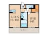 Alltid glad gront 1LDKの間取り