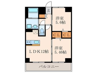 間取図 エミネント水巻駅前