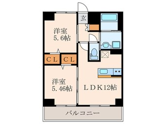 間取図 エミネント水巻駅前