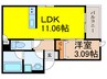 仮)上白水９丁目AP 1LDKの間取り