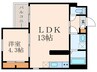 fika城野 1LDKの間取り