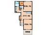 カ－サフェリ－チェ壱番館 2DKの間取り