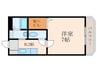 エルマーノ下到津 1Kの間取り