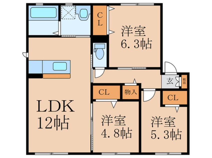 間取図 メゾン蛍ヶ丘　Ｄ棟