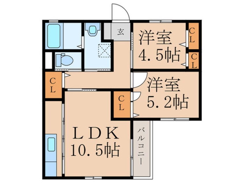 間取図 プリンセス・ガ－デン秀蘭Ｂ棟