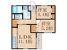 プリンセス・ガ－デン秀蘭Ｂ棟 2LDKの間取り