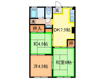 間取図 コスモハイツ俵