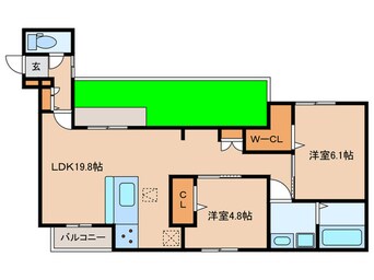 間取図 D-ROOM室見