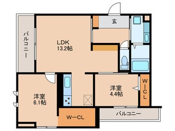 間取図 D-ROOM室見