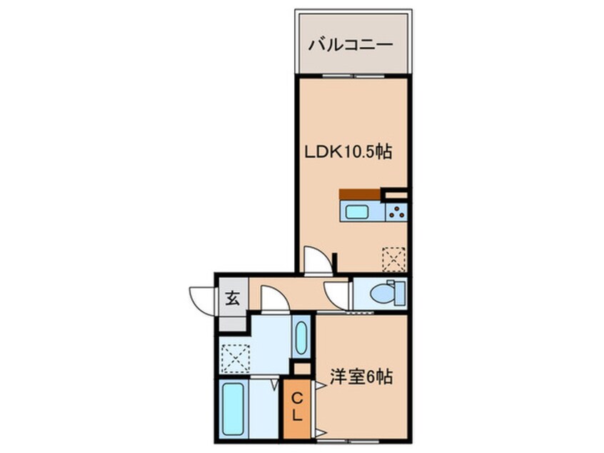 間取図 D-room野間大池