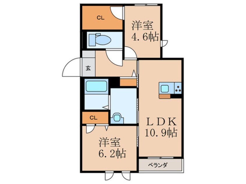 間取図 コンフォルト・ディモーラ