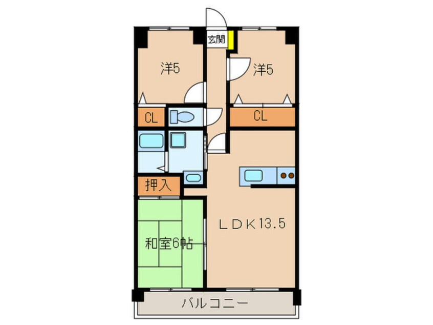 間取図 サンコー百道