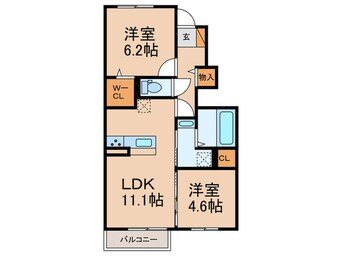 間取図 仮）D-Room昴