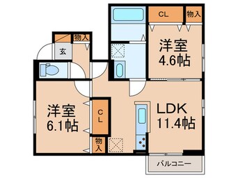 間取図 仮）D-Room昴