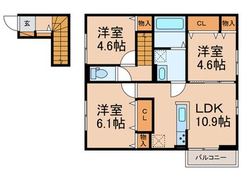 間取図 仮）D-Room昴