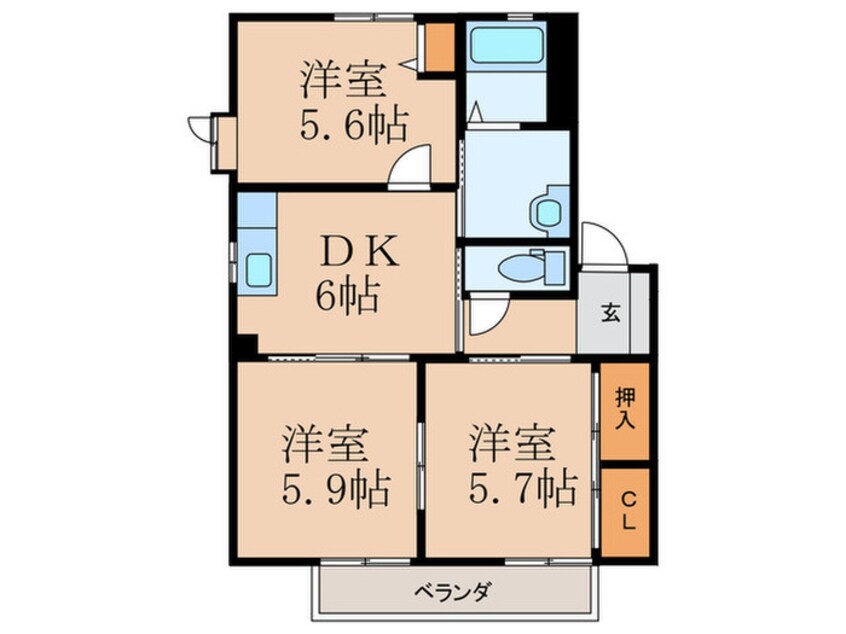 間取図 メイプルガーデン和井田Ｂ棟