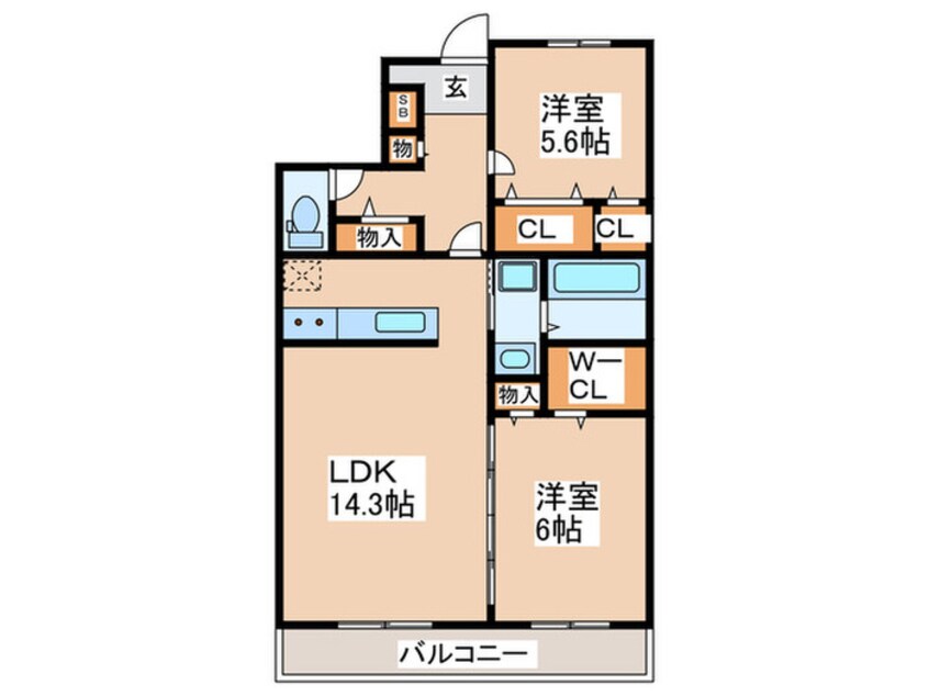 間取図 ボルドーⅤ番館