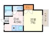 レピュ－トＭ 1DKの間取り