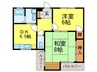 手嶋ビル 2DKの間取り