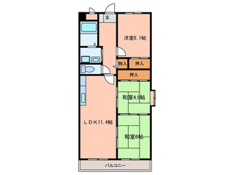 間取図 エトワール大野城