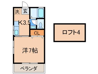 間取図 コーポ中山５