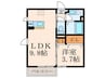 フェリス富ヶ丘 1LDKの間取り