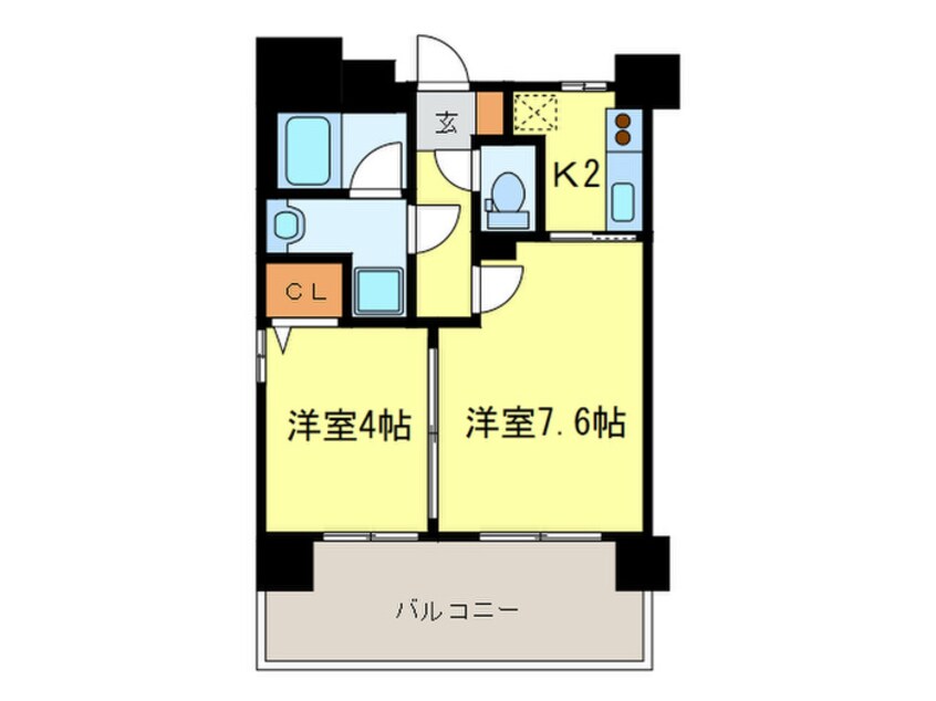 間取図 リアンシエルブル－東公園