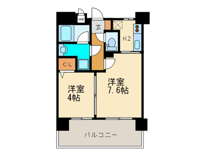 間取り図 リアンシエルブル－東公園