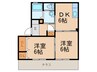 ヴィラシャーメゾン八屋 2DKの間取り