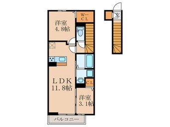 間取図 仮）トレス古前