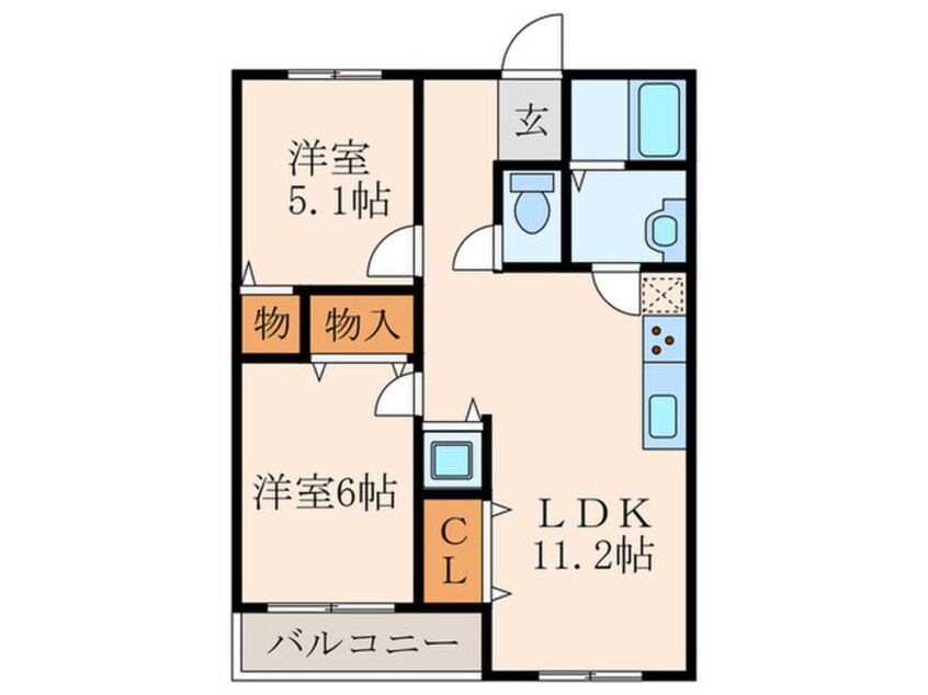 間取図 響コーポ