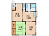 ルミエール栄町 3DKの間取り