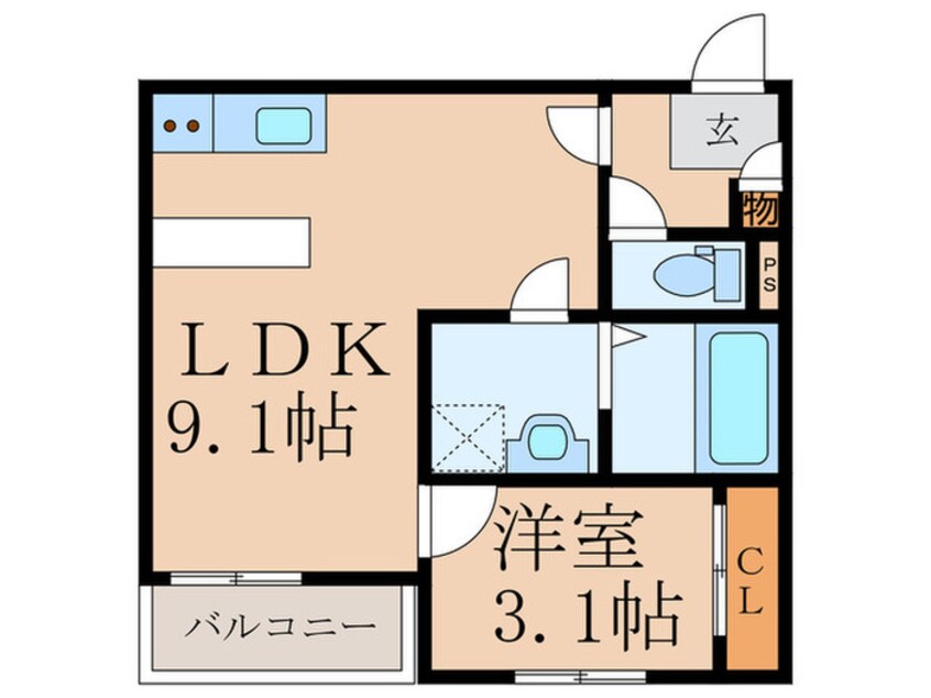 間取図 仮）fika戸畑