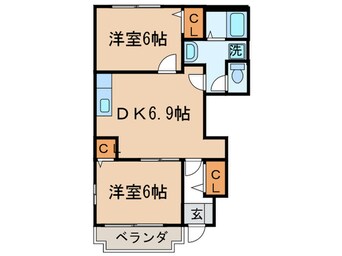 間取図 ジュネス馬場A