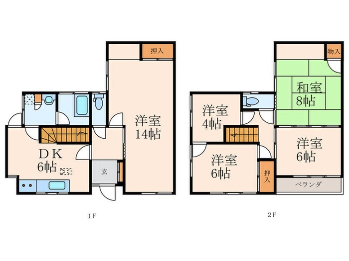 間取り図 浅生2丁目貸家