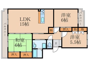 間取図 REZIA苅田　D棟