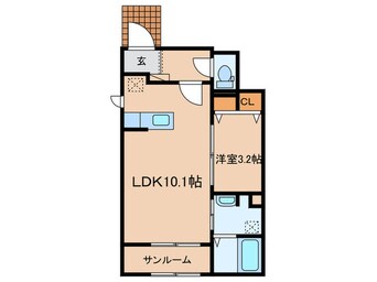 間取図 仮）アルコバレーノ