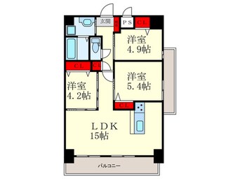 間取図 エルザグランツ戸畑千防