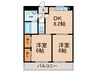 プレジュール９９ 2DKの間取り