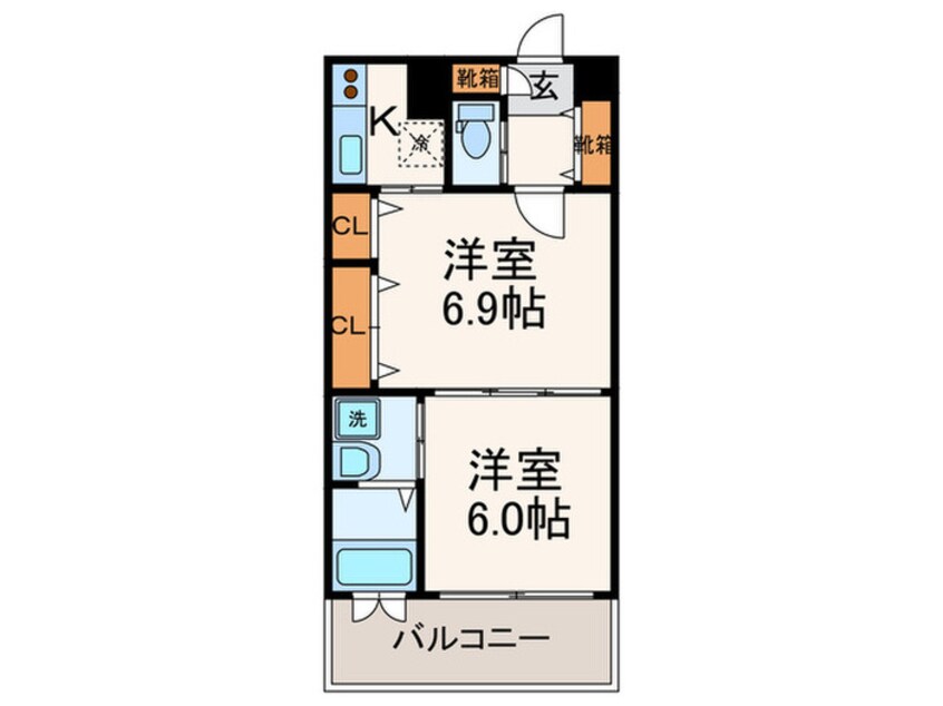 間取図 ｴﾝｸﾚｽﾄ御供所（1503）