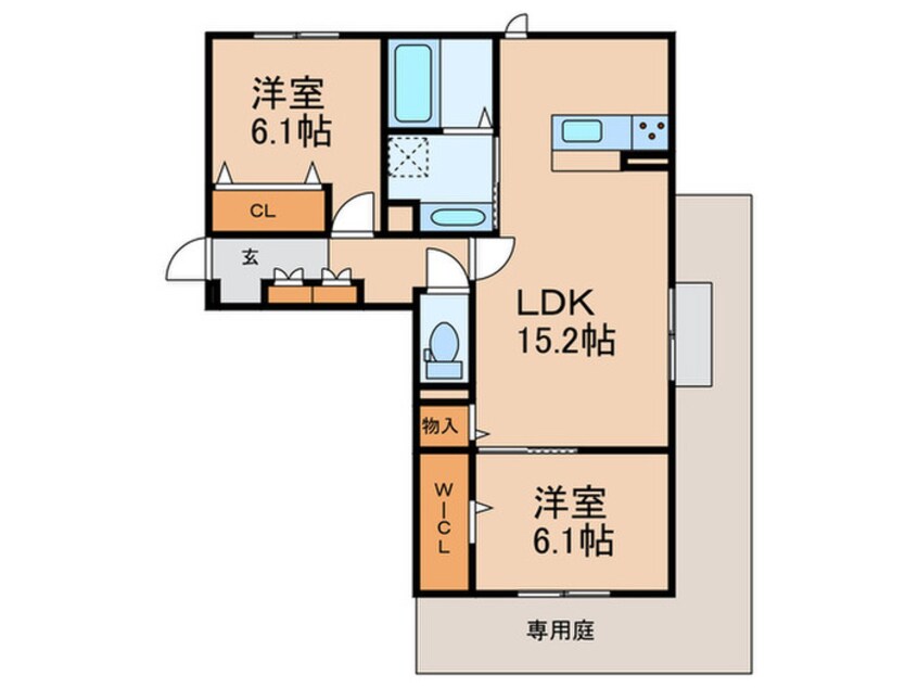 間取図 仮)ラ・ルーチェ宮の陣駅前