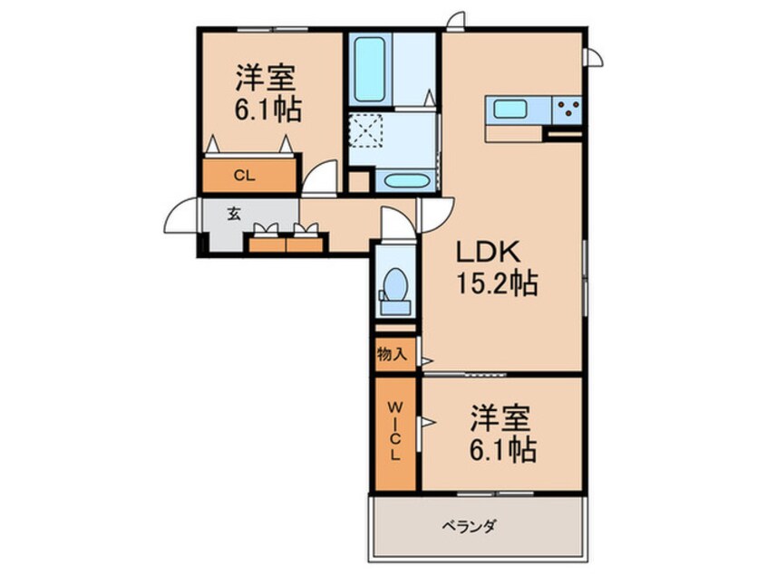 間取図 仮)ラ・ルーチェ宮の陣駅前