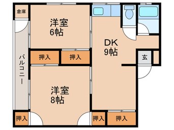 間取図 ＭＯＯＮ永犬丸Ａ