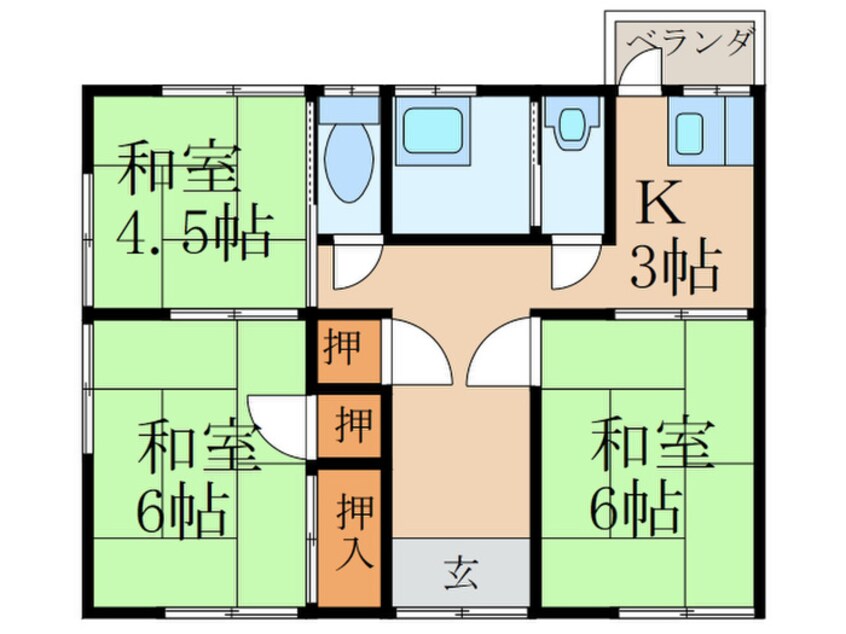 間取図 神崎ハイツＢ棟