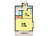 デルフィ薬院 1DKの間取り